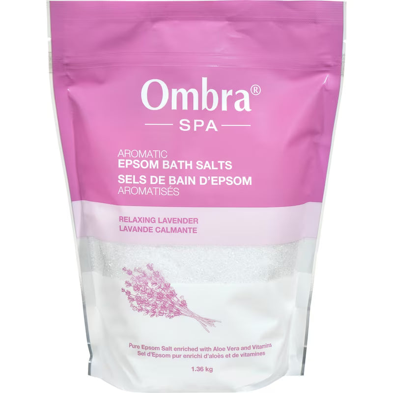 Sels de bain d'Epsom aromatisés lavande calmante