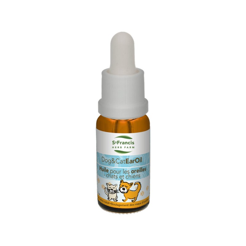 Huile pour les oreilles chats et chiens - 15 ml — Herboristerie Desjardins