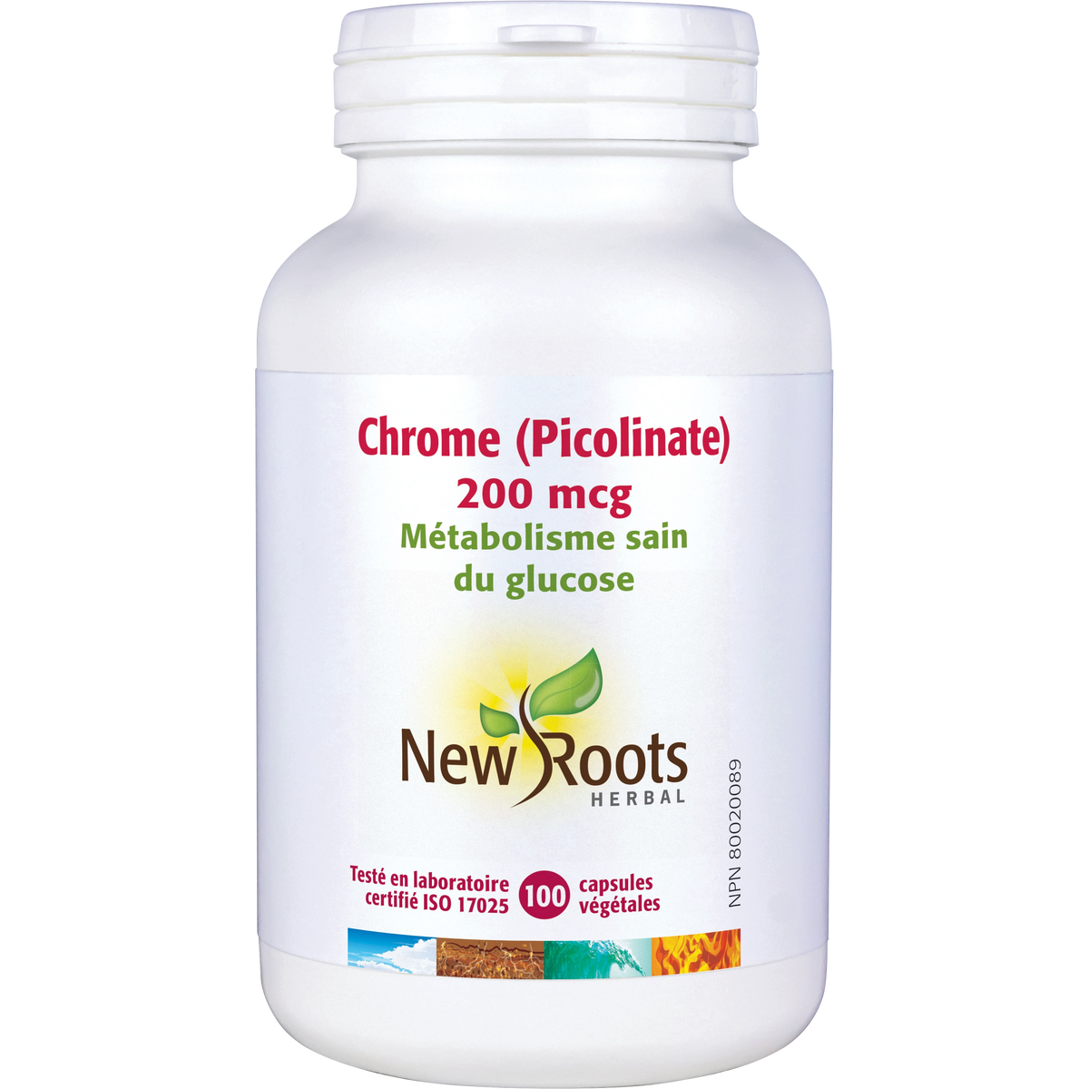 Chrome (picolinate) 200 mcg, New Roots Herbal, 100 capsules