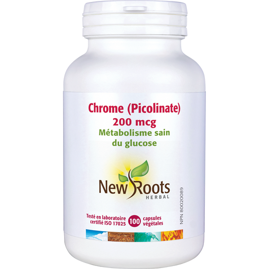 Chrome (picolinate) 200 mcg, New Roots Herbal, 100 capsules