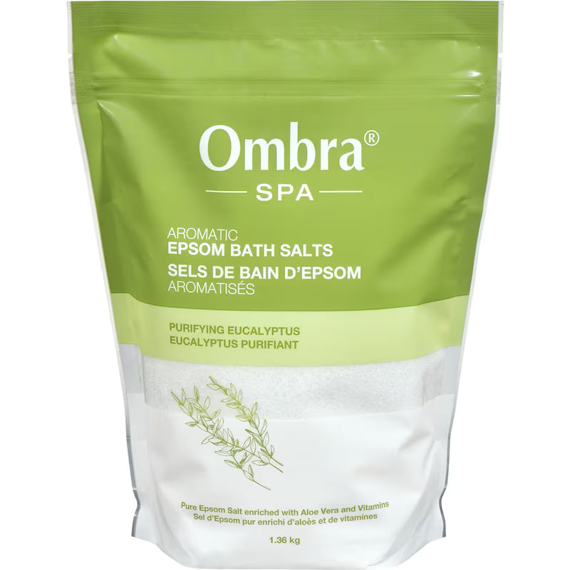 Sels de bain d'Epsom aromatisés eucalyptus purifiant