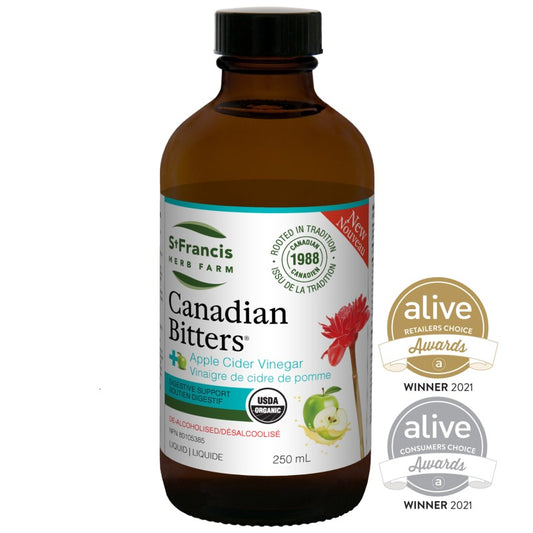 Canadian Bitters Vinaigre de cidre pomme teinture mère 250 ml — Herboristerie Desjardins
