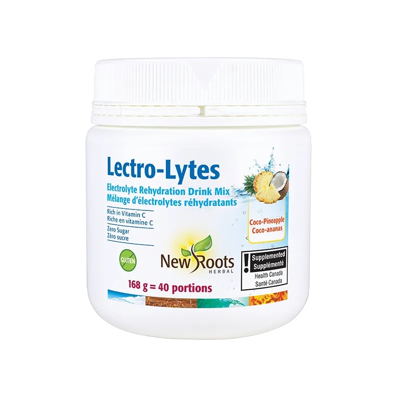 Lectro-Lytes Électrolytes coco-ananas 168g — Herboristerie Desjardins