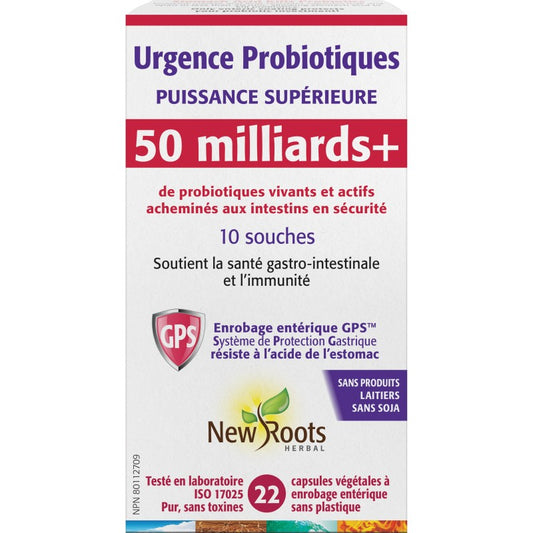 Urgence Probiotiques 50 milliards + puissance supérieure (22 capsules) — Herboristerie Desjardins