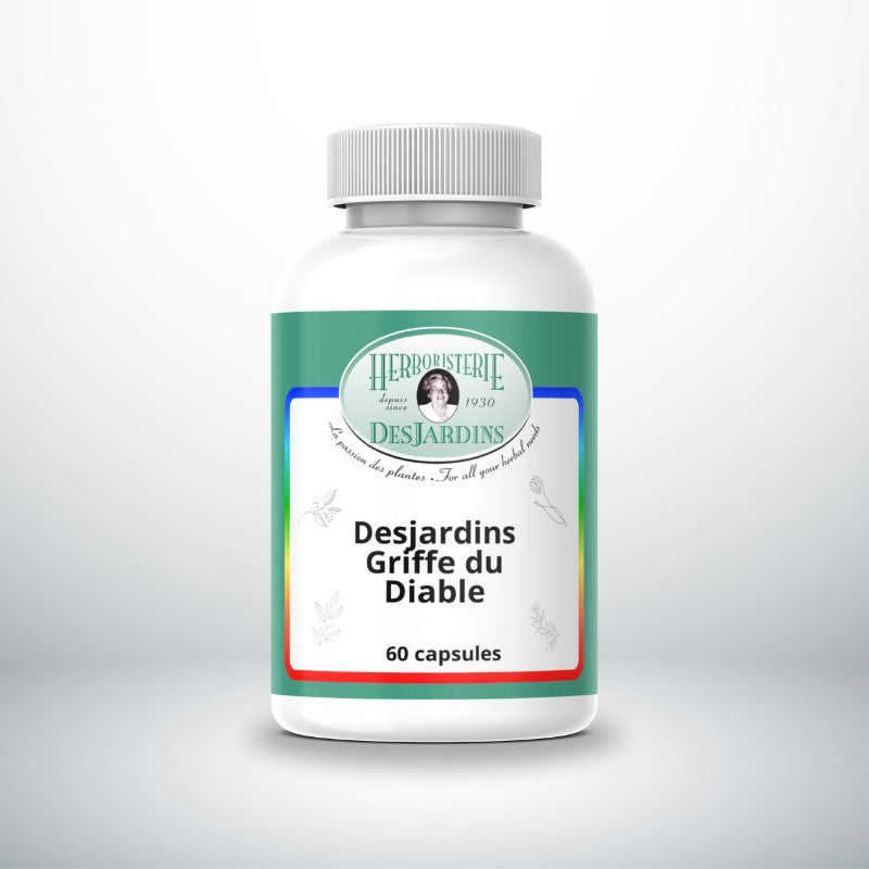Griffe du Diable 500 mg. 60 Capsules ( NPN ) 80001979 — Herboristerie Desjardins
