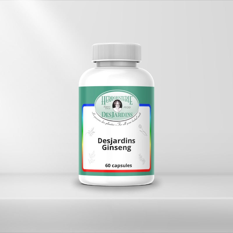 Ginseng 500 mg. 60 Capsules ( NPN ) 80001980 — Herboristerie Desjardins