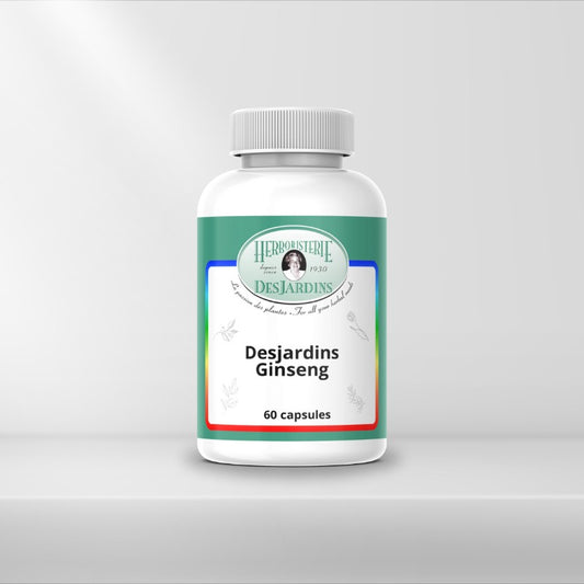 Ginseng 500 mg. 60 Capsules ( NPN ) 80001980 — Herboristerie Desjardins
