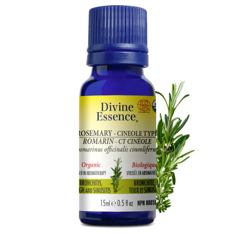 Huile essentielle Romarin Type Cinéole Biologique 15 ml — Herboristerie Desjardins