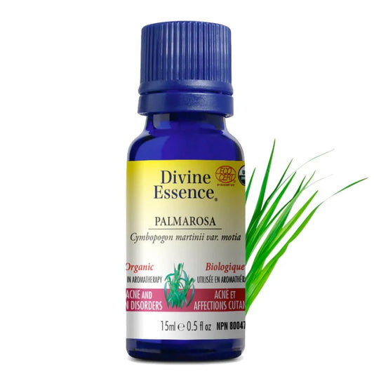 Huile essentielle Palmarosa Biologique 15 ml — Herboristerie Desjardins