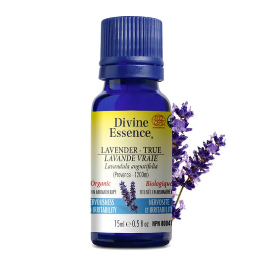 Huile essentielle Lavande Vraie (Provence Altitude : 1200m) Biologique 15 ml — Herboristerie Desjardins