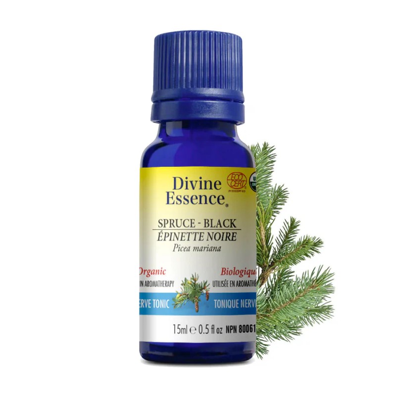 Huile essentielle Épinette Noire Biologique 15 ml — Herboristerie Desjardins