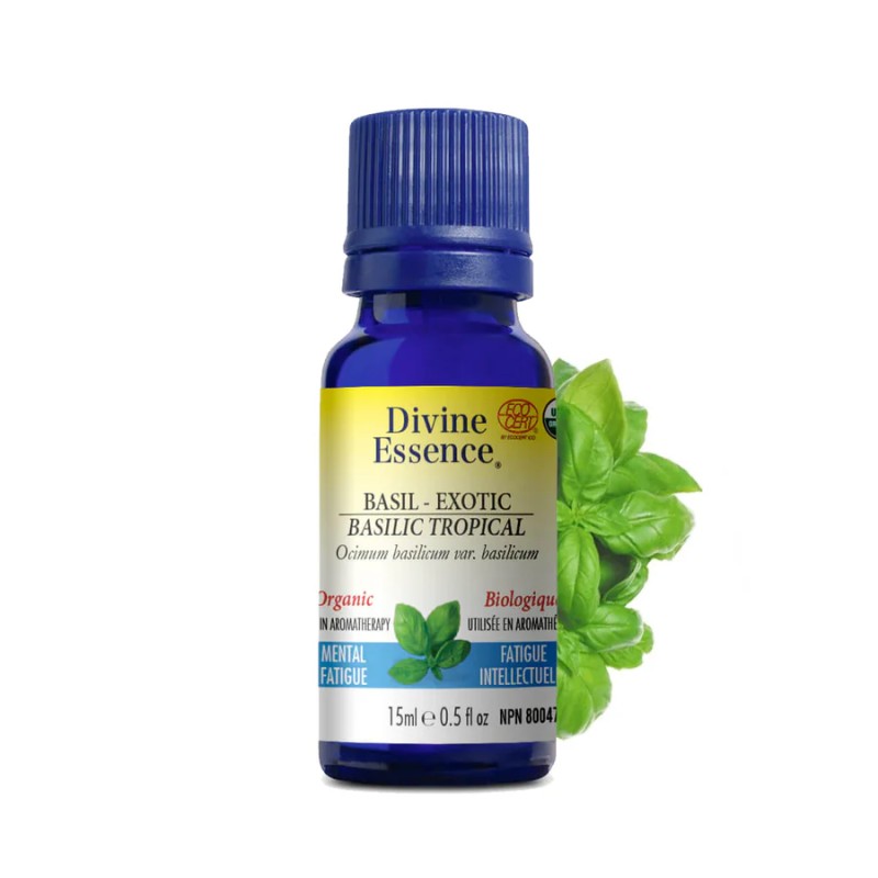Huile essentielle Basilic Tropical Biologique 15 ml — Herboristerie Desjardins