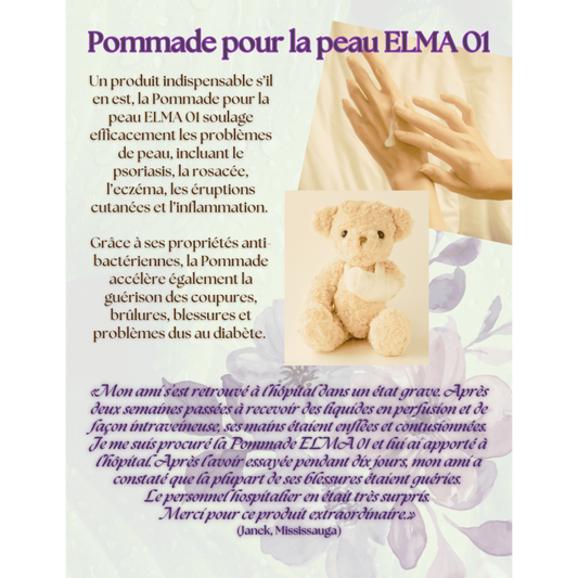 Pommade pour la peau ELMA 01- 20 ml — Herboristerie Desjardins