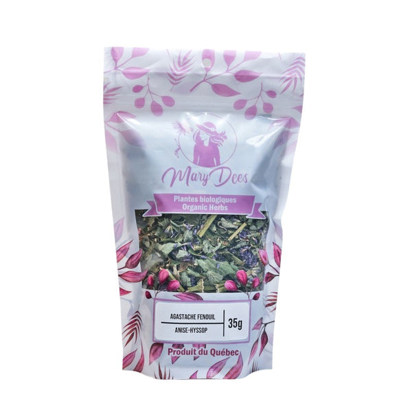 Agastache fenouil (Agastache foeniculum) biologique — feuilles et fleurs coupées 35 g