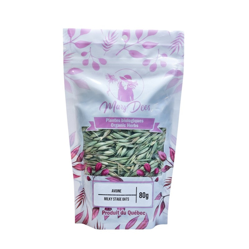 Avoine fleurie biologique (Avena sativa) — fleurs entières 80 g, Mary Dee's | Herboristerie Desjardins