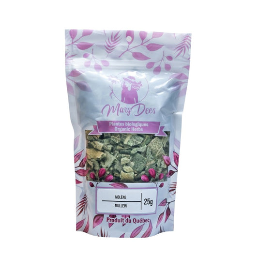 Molène biologique (Verbascum thapsus) — feuilles coupées 25 g, Mary Dee's | Herboristerie Desjardins