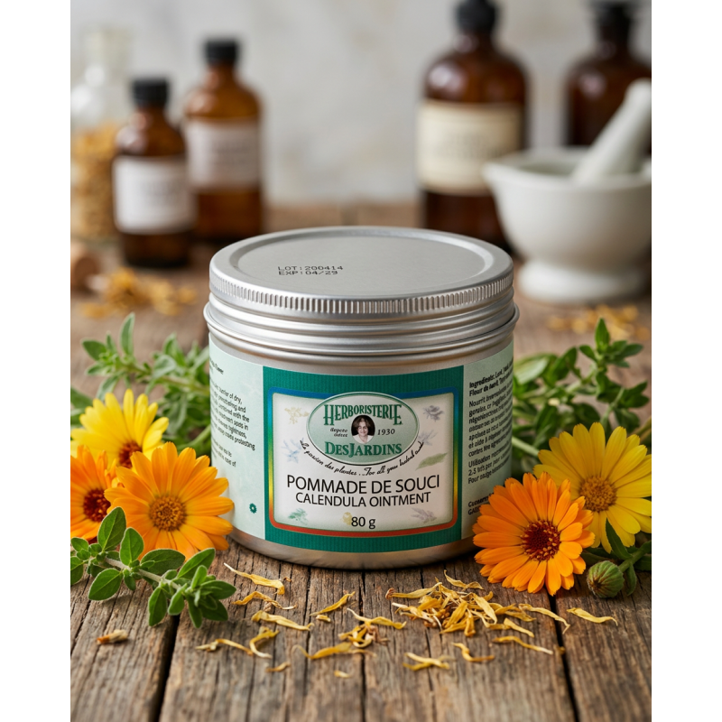 Pommade de souci (calendula) – 80 g — Herboristerie Desjardins