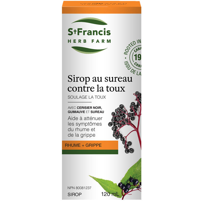 Sirop pour la toux au sureau Adultes St-Francis herb farm