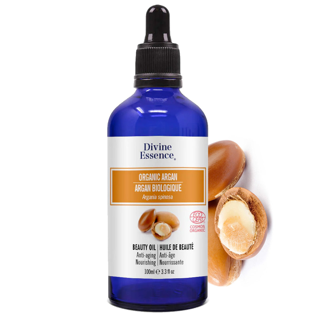 Huile d'Argan biologique 100 ml Divine Essence — Herboristerie Desjardins
