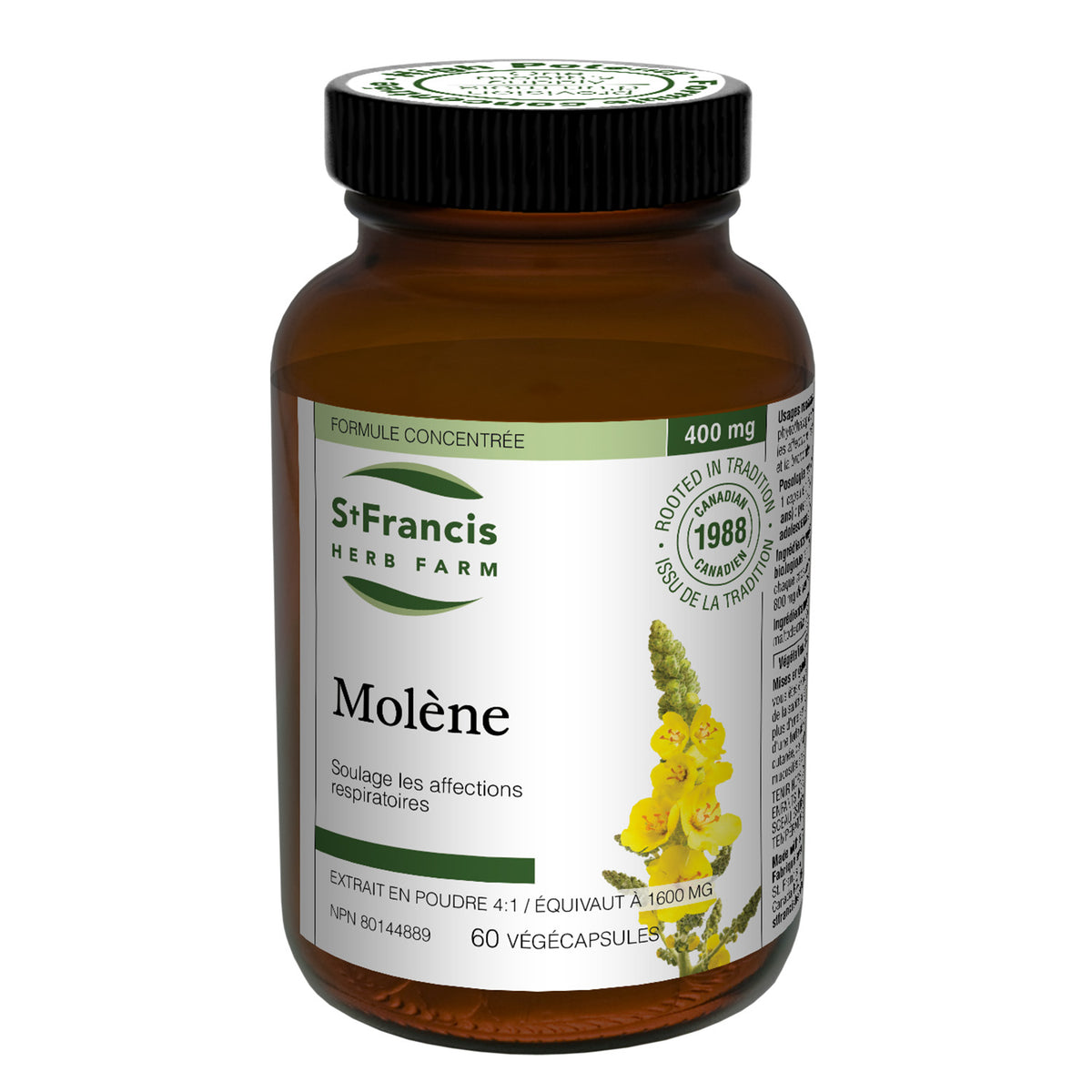 Capsules de molène, St-Francis herb farm, 60 capsules