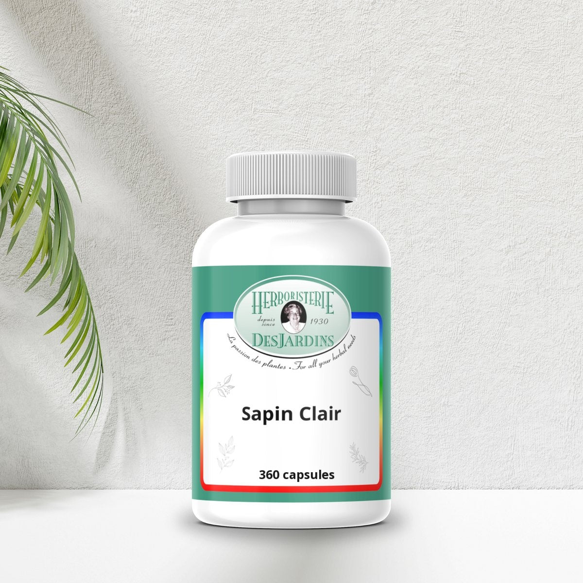 Sapin Clair, pot de 360 capsules — Herboristerie Desjardins