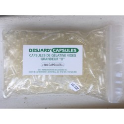 500 Empty Gelatin Capsules (Size 0)